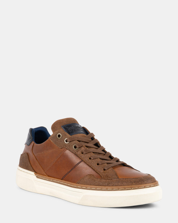Steven New York Bryggs Cuir Cognac