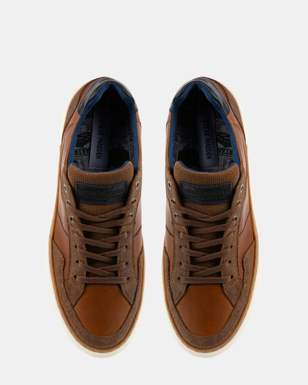 Steven New York Bryggs Cuir Cognac