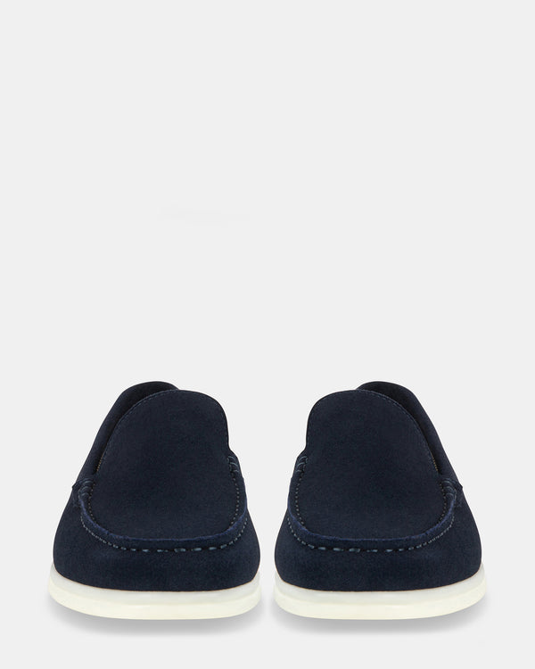 Steven New York Caliberr En Daim Bleu Marine