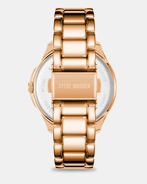 Steven New York Classic Montre Classique Or Rose