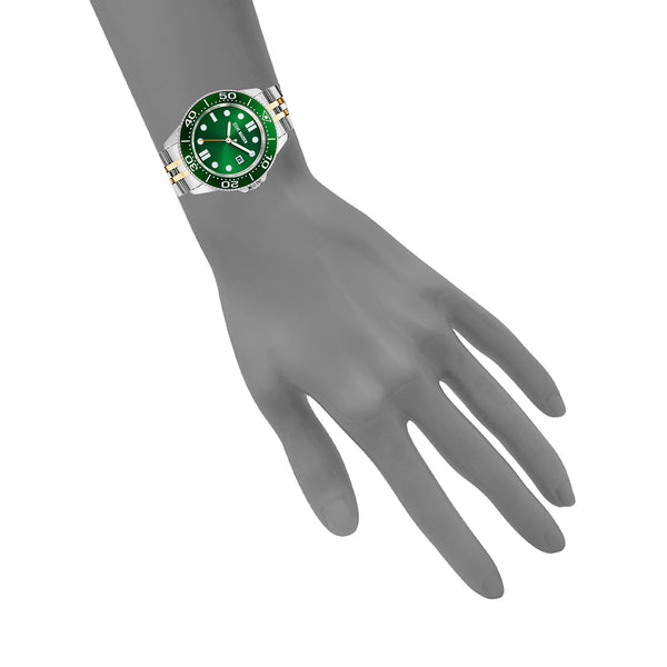Steven New York Classic Montre Classique Or/vert