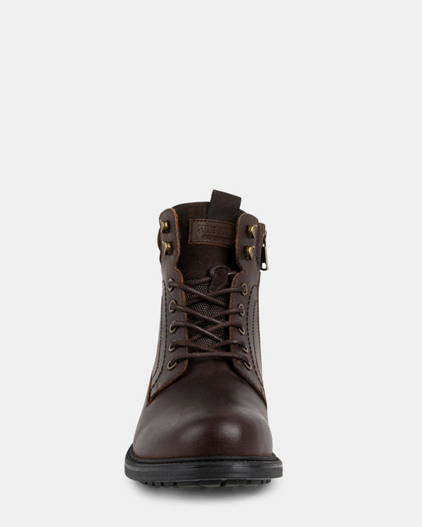 Steven New York Cloverrr Cuir Marron