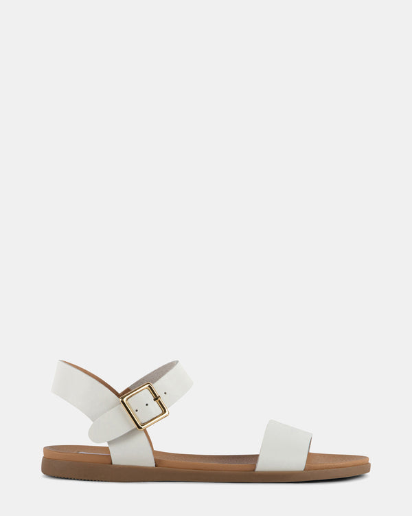 steven new york Daryn Cuir Blanc