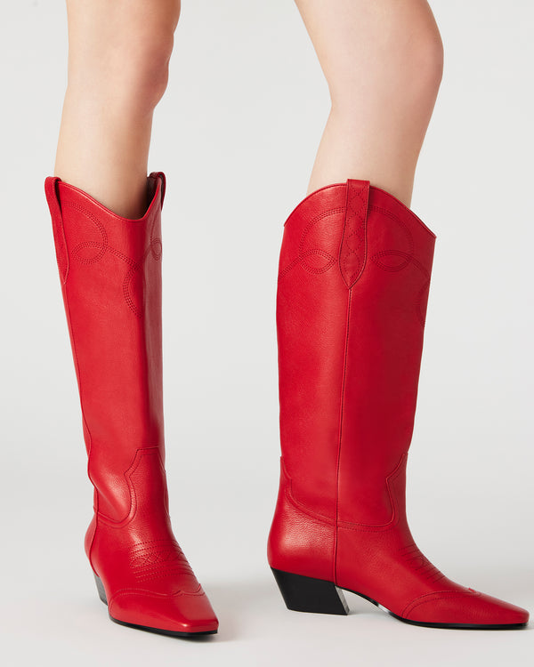 Steven New York Dollie Cuir Rouge