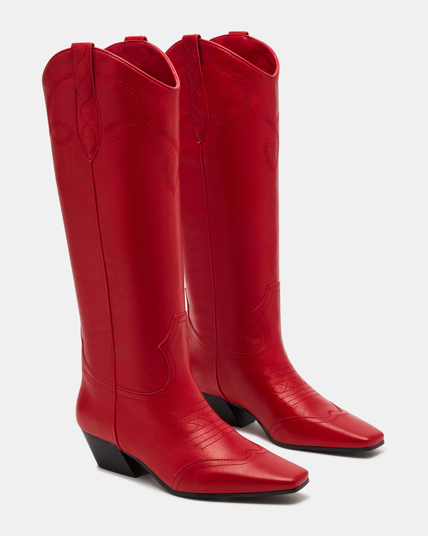 Steven New York Dollie Cuir Rouge