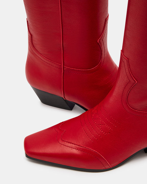 Steven New York Dollie Cuir Rouge