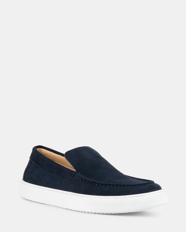 Steven New York Ellum En Daim Bleu Marine