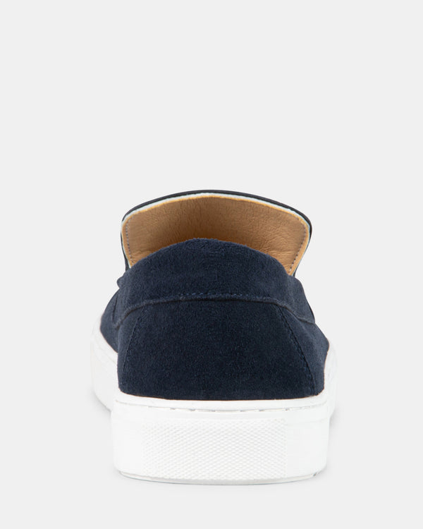 Steven New York Ellum En Daim Bleu Marine