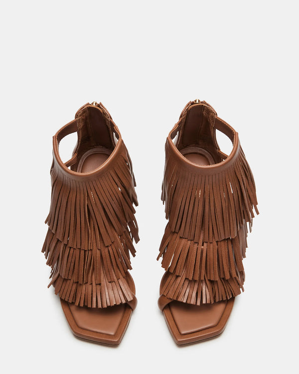 Steven New York Fringzy Brun Clair Cuir