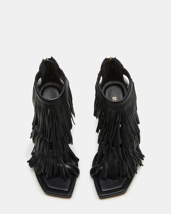 Steven New York Fringzy Noir Cuir