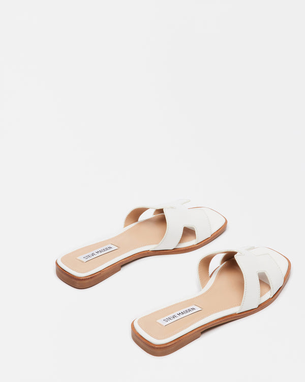 Steven New York Hadyn Cuir Blanc