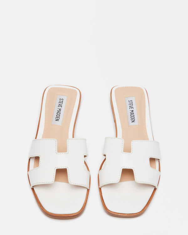 Steven New York Hadyn Cuir Blanc