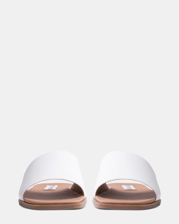 Steven New York Karrmaa Cuir Blanc