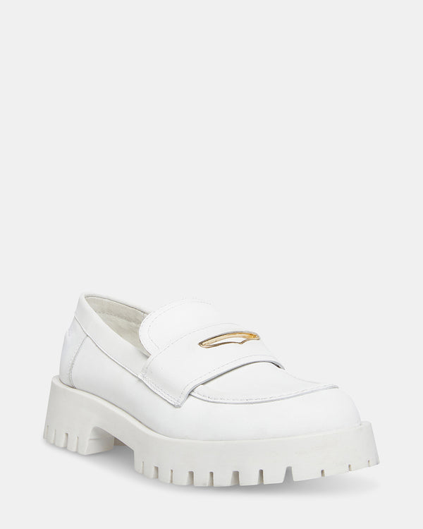 Steven New York Lawrence Cuir Blanc