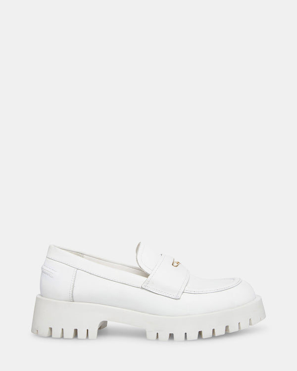 steven new york Lawrence Cuir Blanc