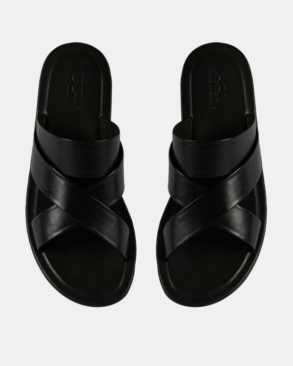 Steven New York Leo Cuir Noir