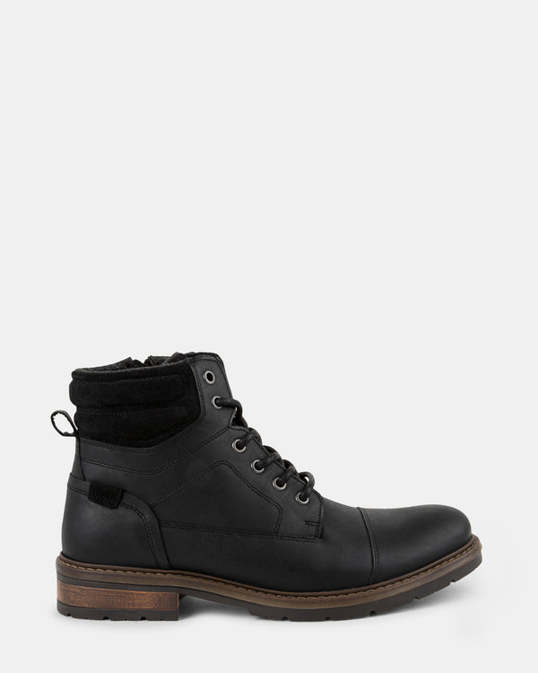 steven new york Marius Cuir Noir