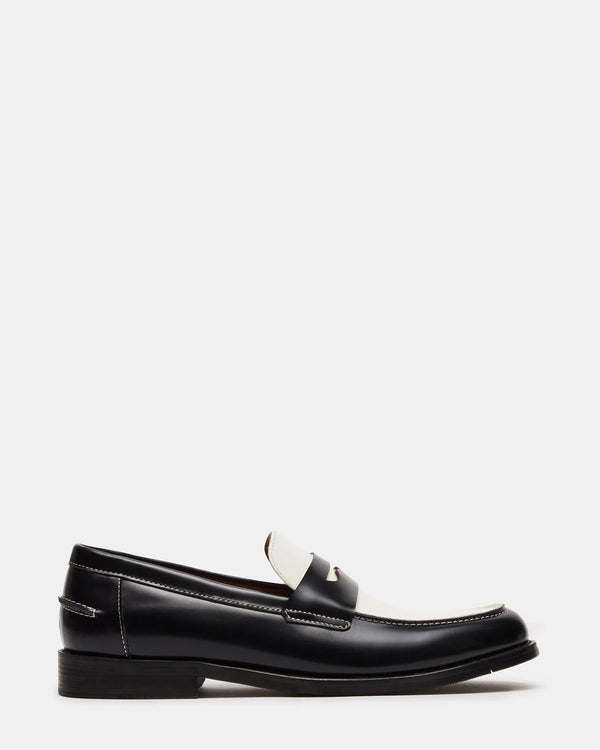 steven new york Natan Cuir Noir-blanc