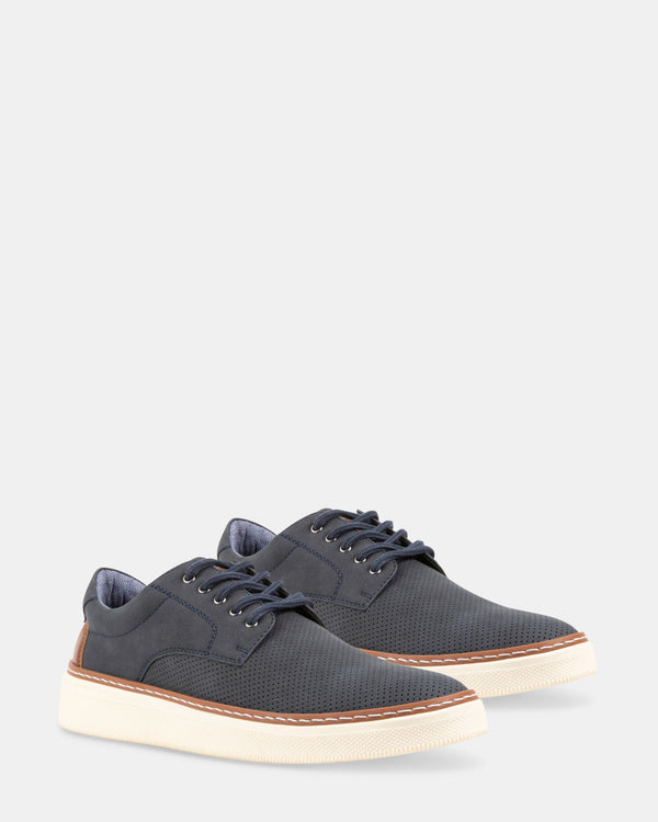 Steven New York P-oxford Nubuck Bleu Marine