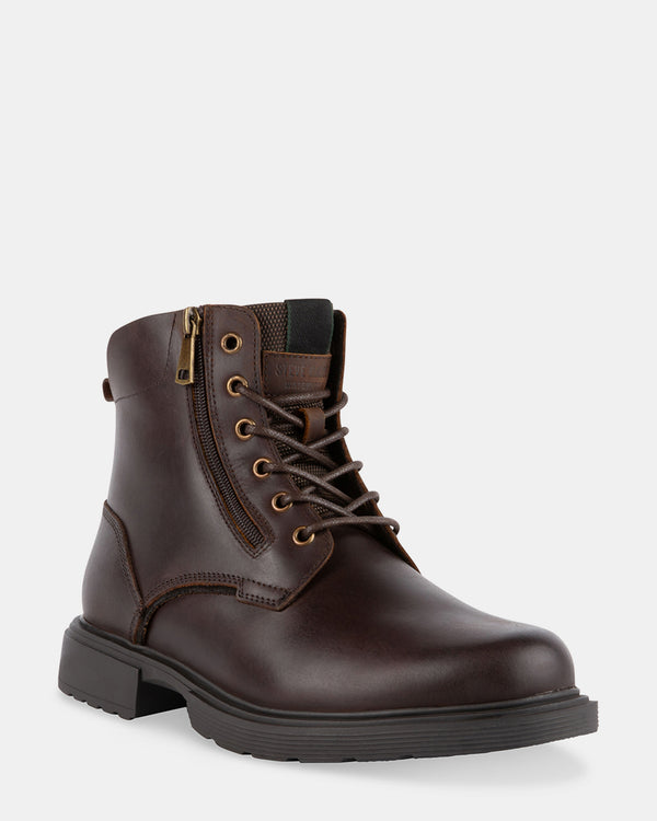 Steven New York Quartz Brun Cuir