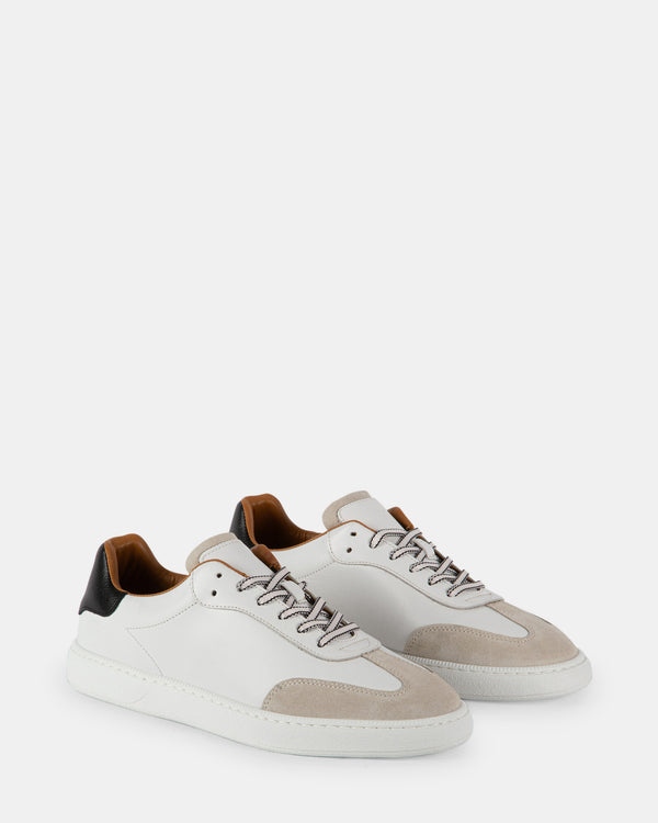 Steven New York Radarr Cuir Blanc