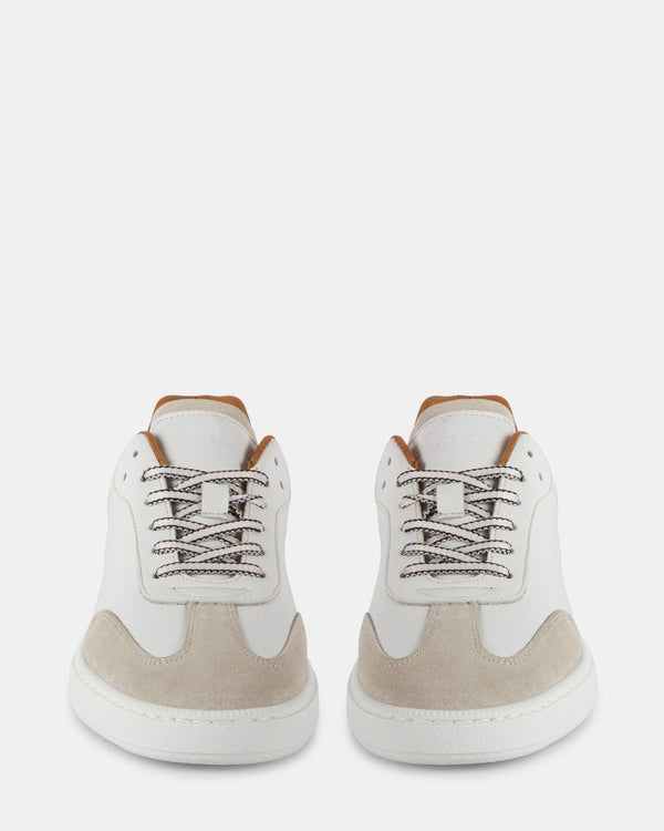 Steven New York Radarr Cuir Blanc