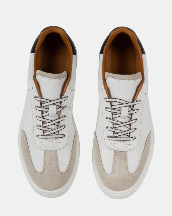 Steven New York Radarr Cuir Blanc