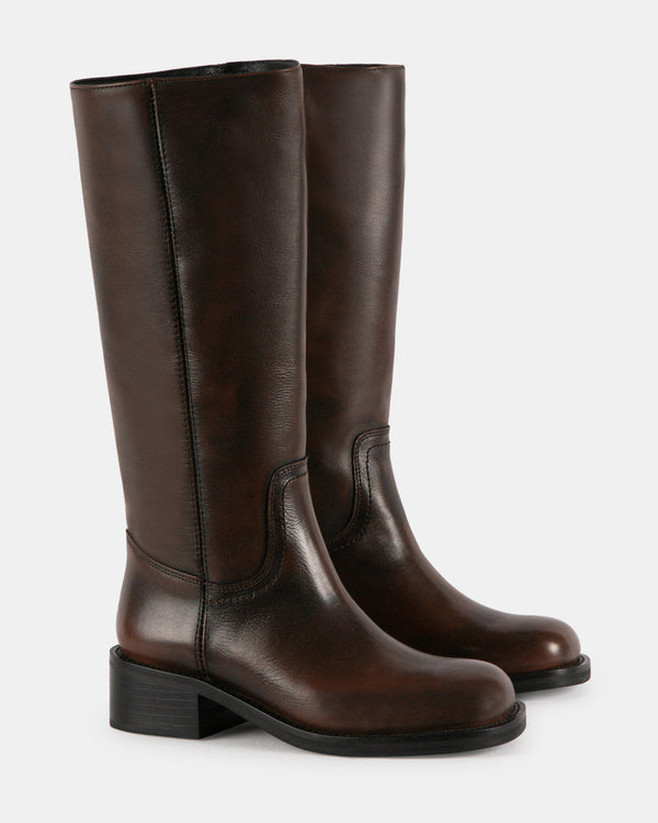 Steven New York Riggss Brown Leather