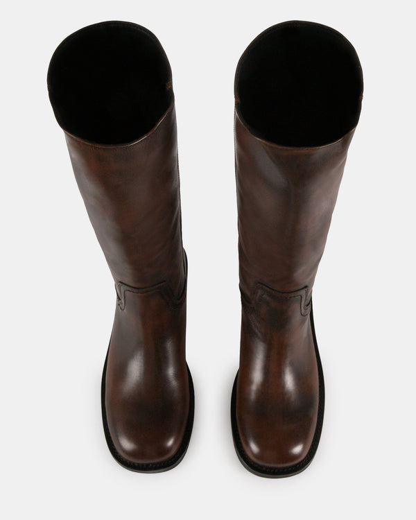 Steven New York Riggss Brown Leather