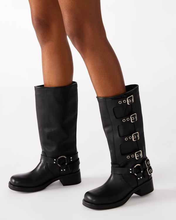 Steven New York Rockyy Cuir Noir