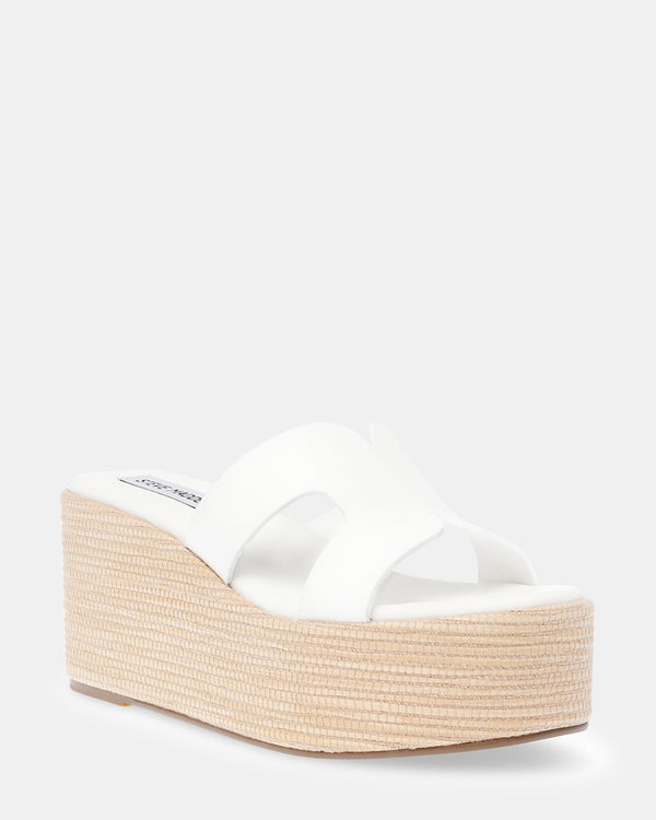 Steven New York Summerset Cuir Blanc