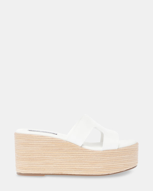 steven new york Summerset Cuir Blanc