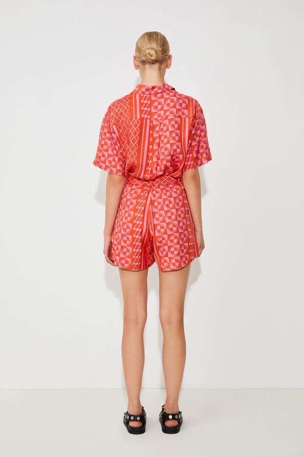 Suncoo Bobby Short Taille Haute à Imprimé Solaire Geranium