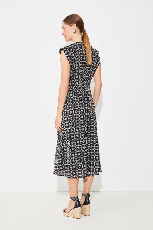 Suncoo Calata Robe Sans Manches à Broderies Bicolores