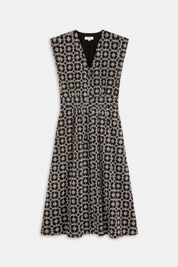 Suncoo Calata Robe Sans Manches à Broderies Bicolores
