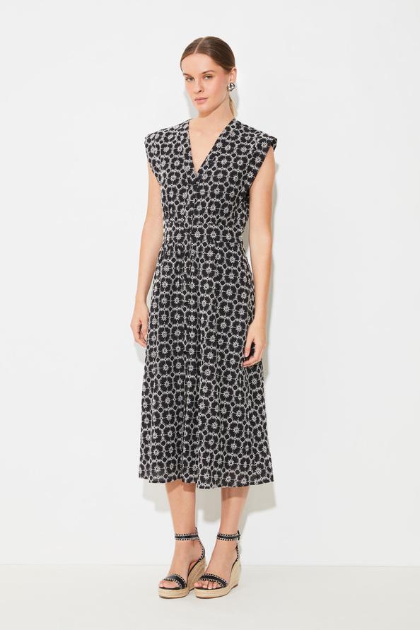 suncoo Calata Robe sans manches à broderies bicolores