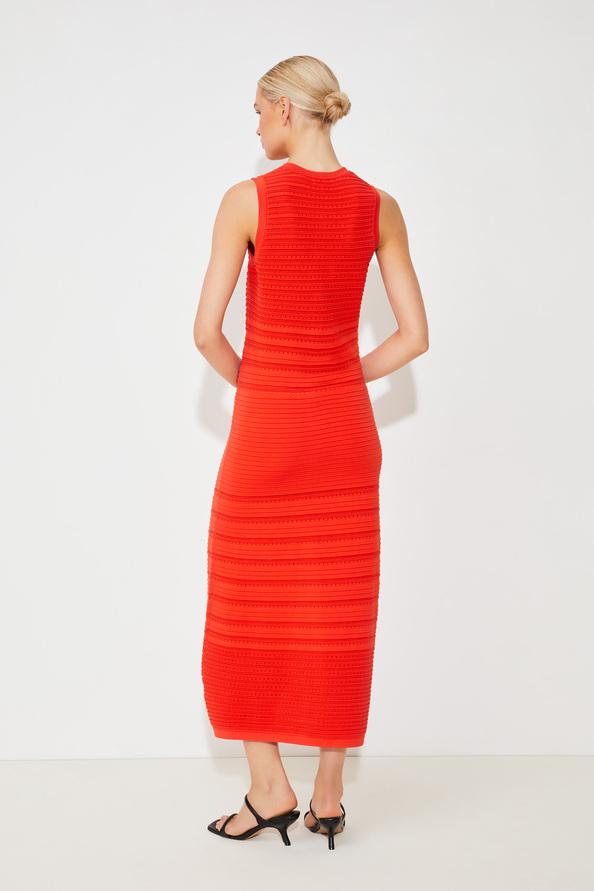 Suncoo Cimea Robe Longue En Maille Sans Manches Geranium