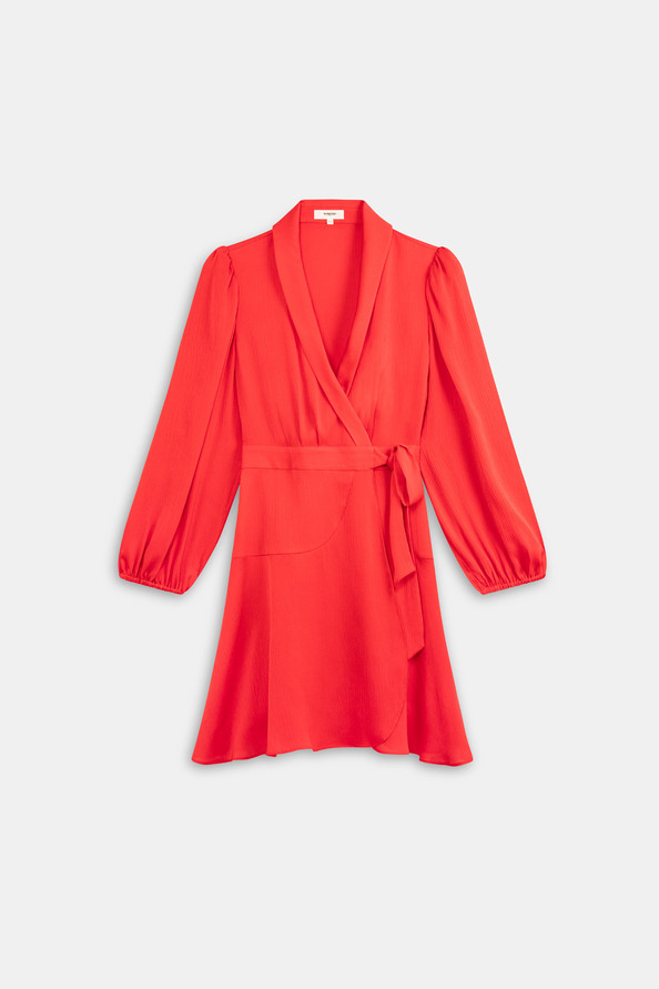 Suncoo Clun Robe Courte Portefeuille à Nouer Geranium