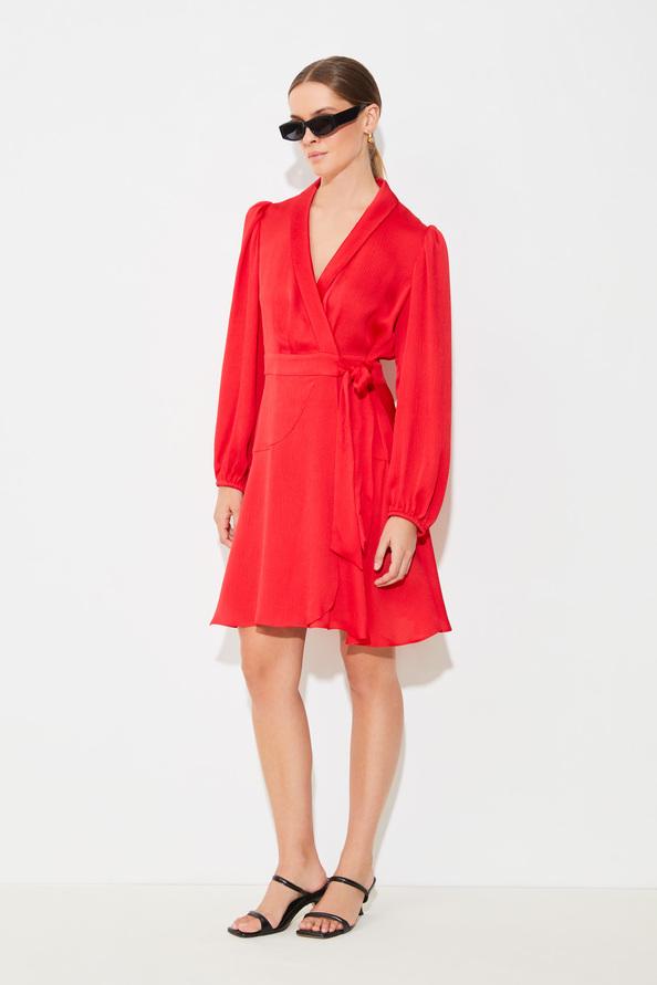 suncoo Clun Robe courte portefeuille à nouer geranium