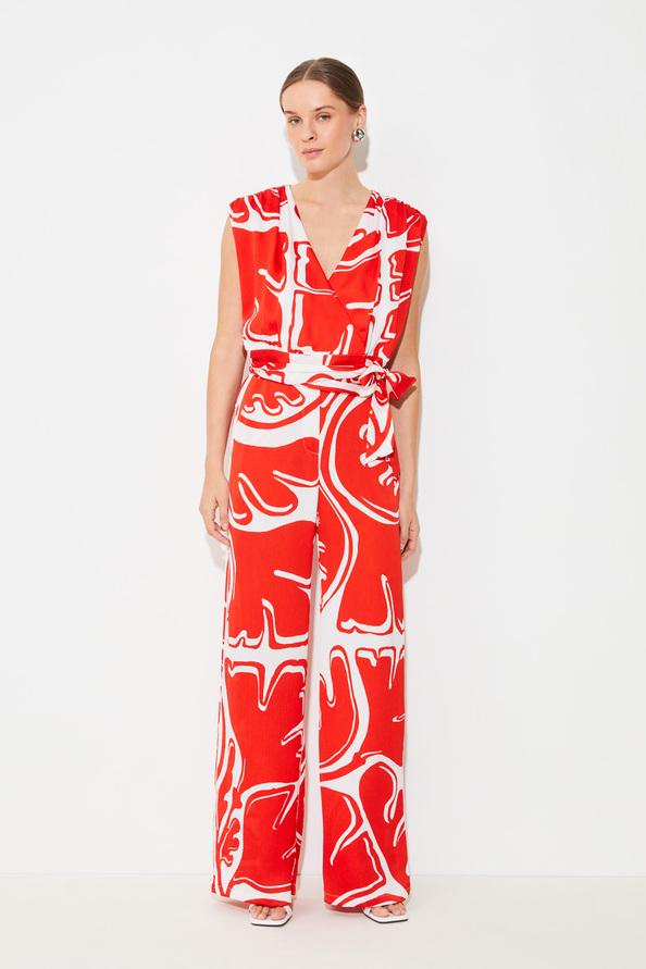 suncoo Larisa Blouse courte cache-coeur à imprimé jungle