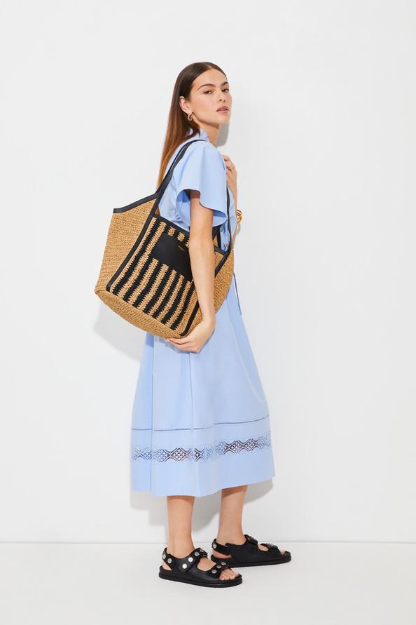 Suncoo Akael Sac En Raphia à Rayures