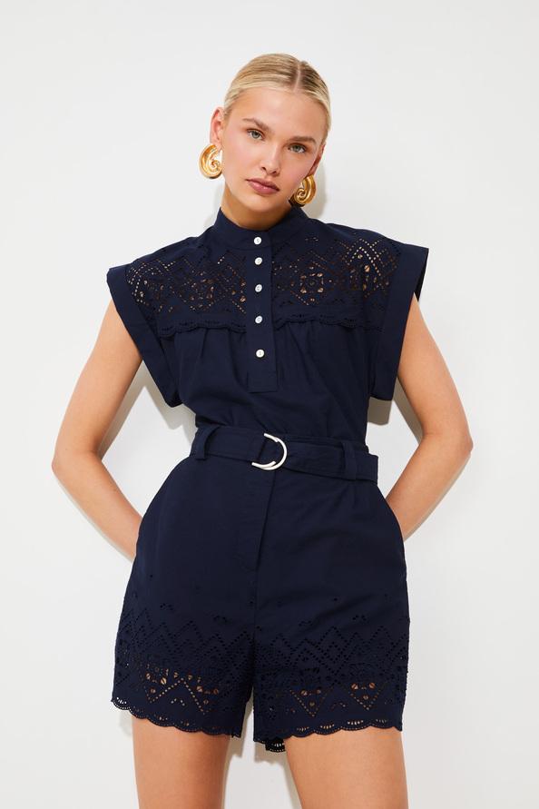 Suncoo Bianca Short Brodé Taille Haute