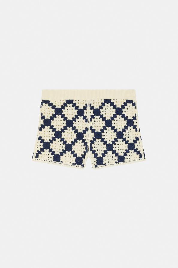Suncoo Byzance Short En Maille Crochet Bicolore