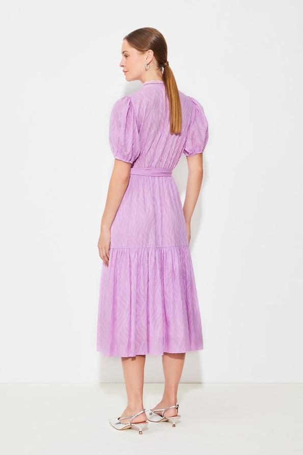 Suncoo Carla Robe Midi En Jacquard Coton