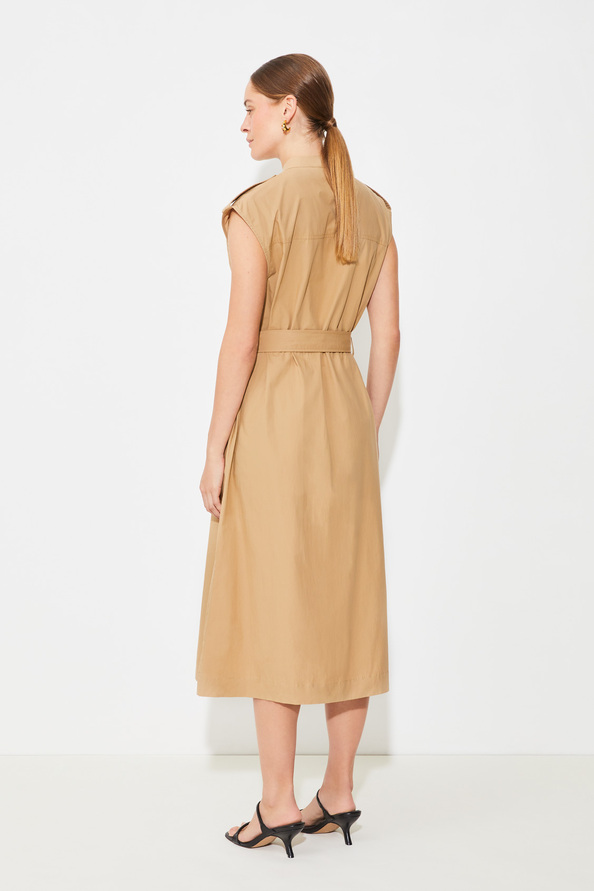 Suncoo Cassim Robe Midi En Coton Boutonnée