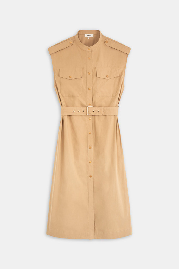 Suncoo Cassim Robe Midi En Coton Boutonnée