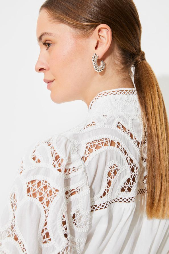 Suncoo Catleya Robe Ceinturée Détail Guipure