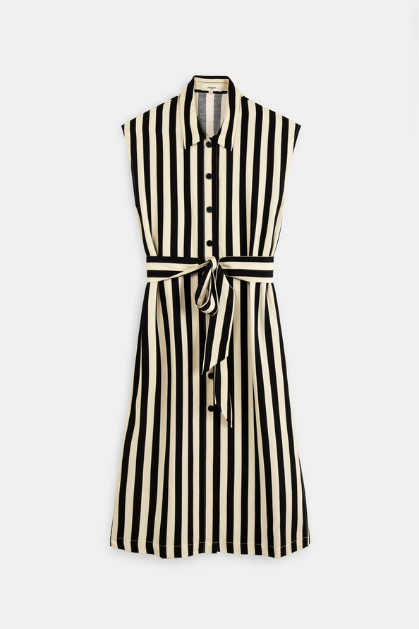 Suncoo Celest Robe Chemise à Rayures Sans Manches