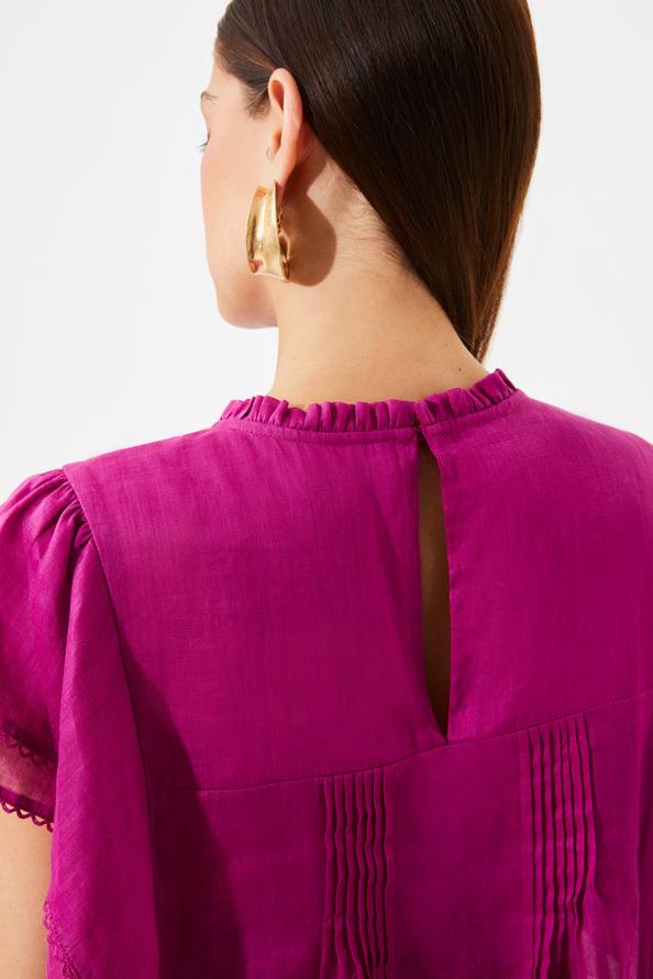 Suncoo Clody Robe En Voile De Lin Brodé