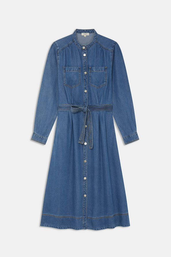 Suncoo Conny Robe Boutonnée Midi En Denim
